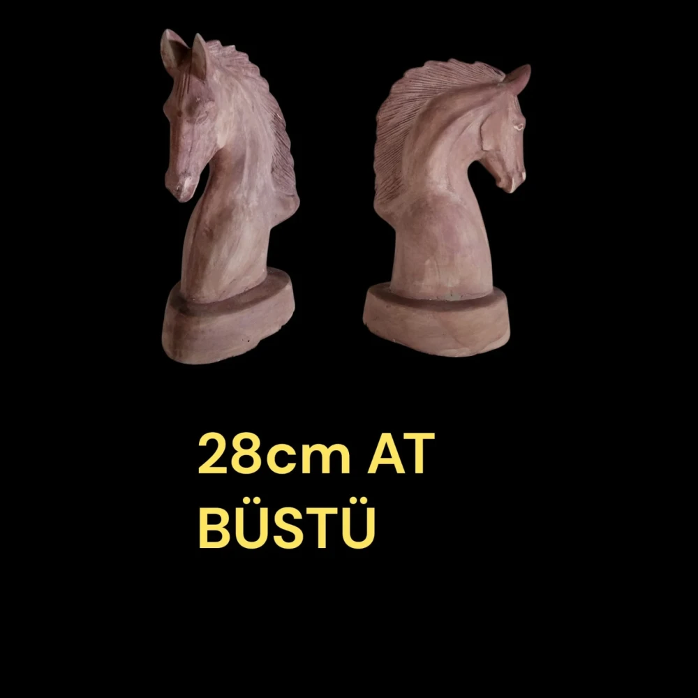 At Büstü Alçı Kalıbı