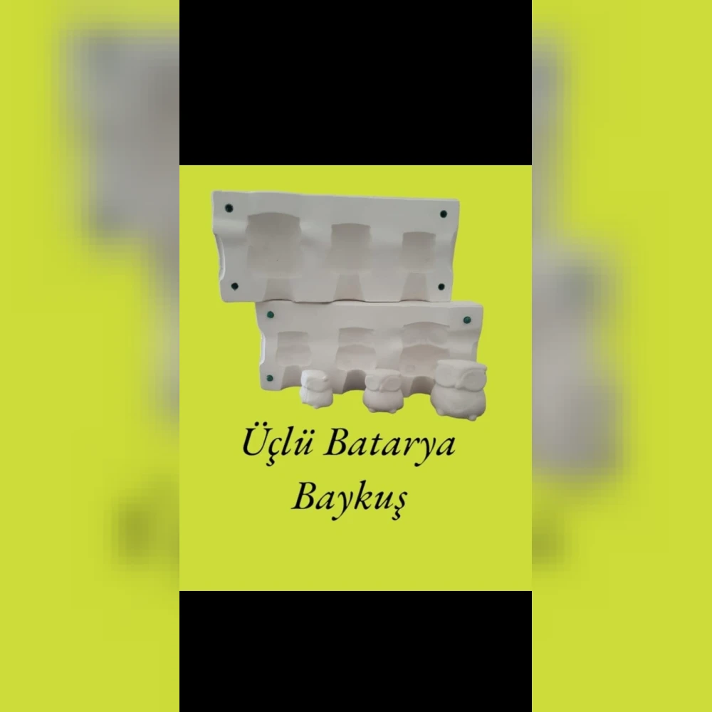 Baykuş 3'lü Batarya Alçı Kalıbı