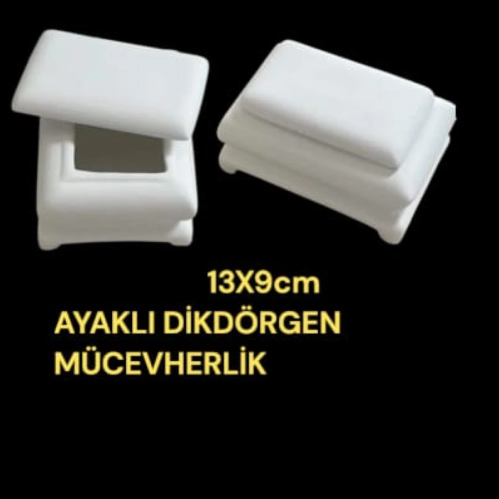 Dikdörtgen Ayaklı Mücevherlik Alçı Kalıbı