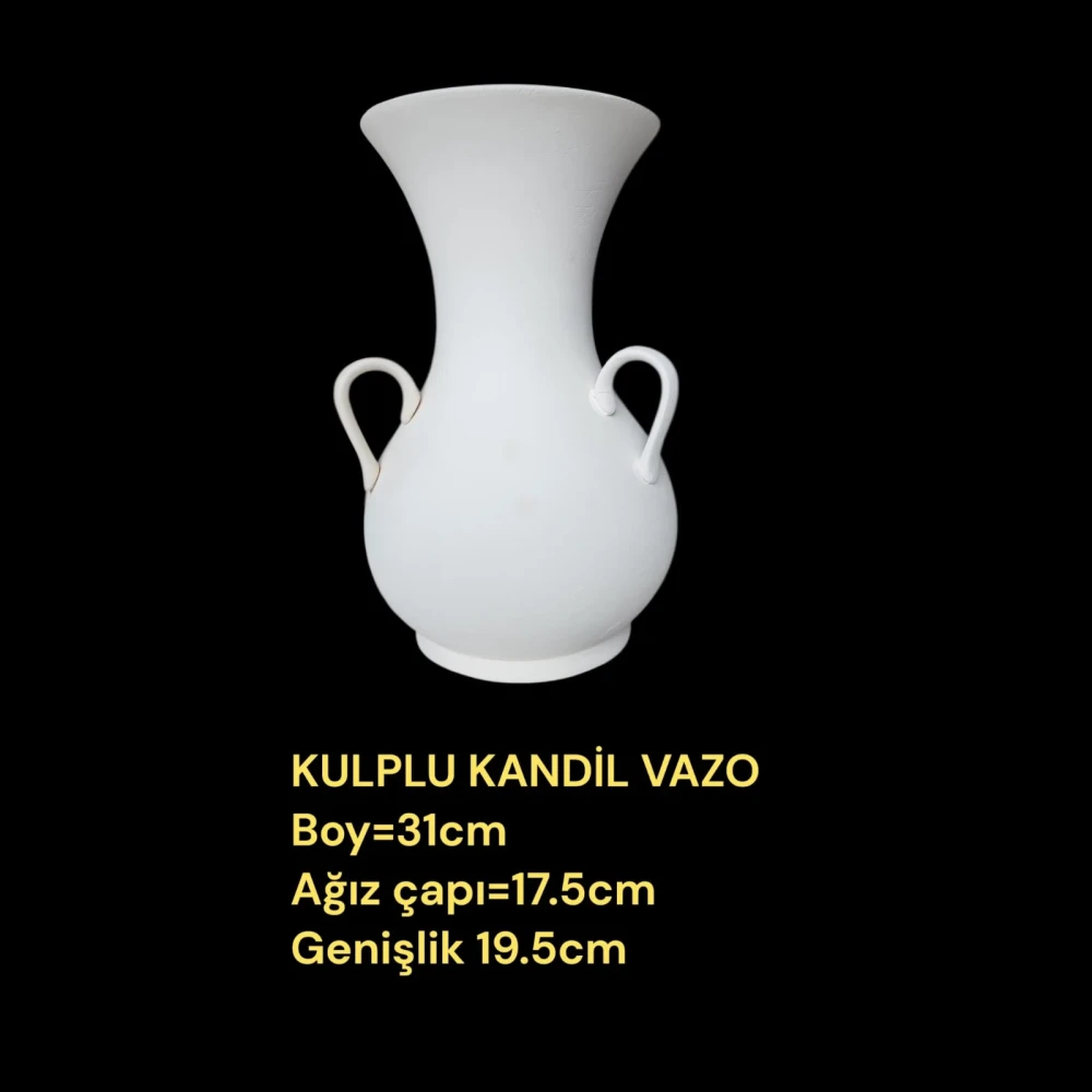 Kulplu Kandil Vazo Alçı Kalıbı