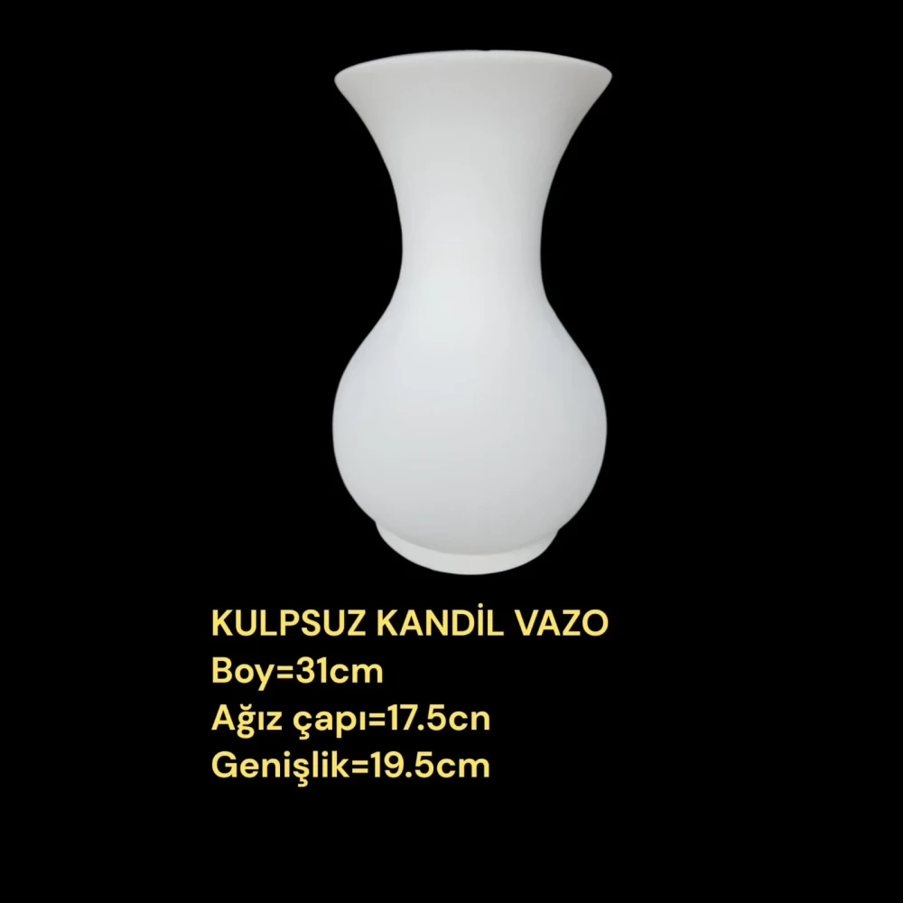 Kulpsuz Kandil Vazo Alçı Kalıbı