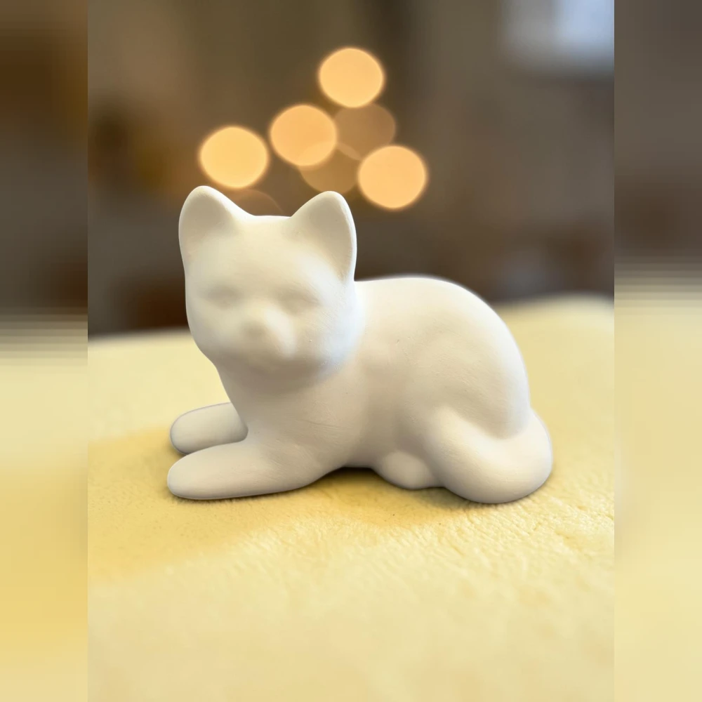 Oturan Kedi Çini Bisküvi