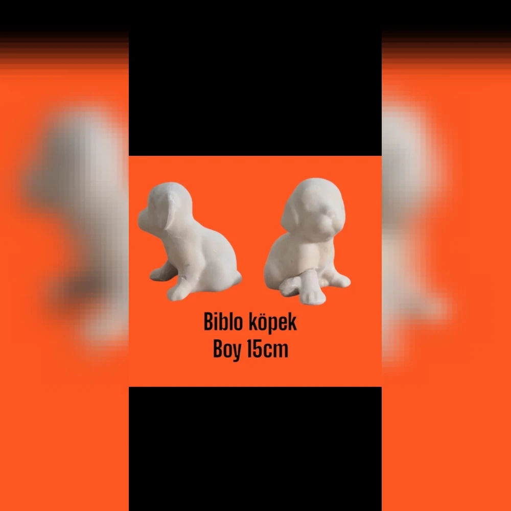 Oturan Köpek Alçı Kalıbı