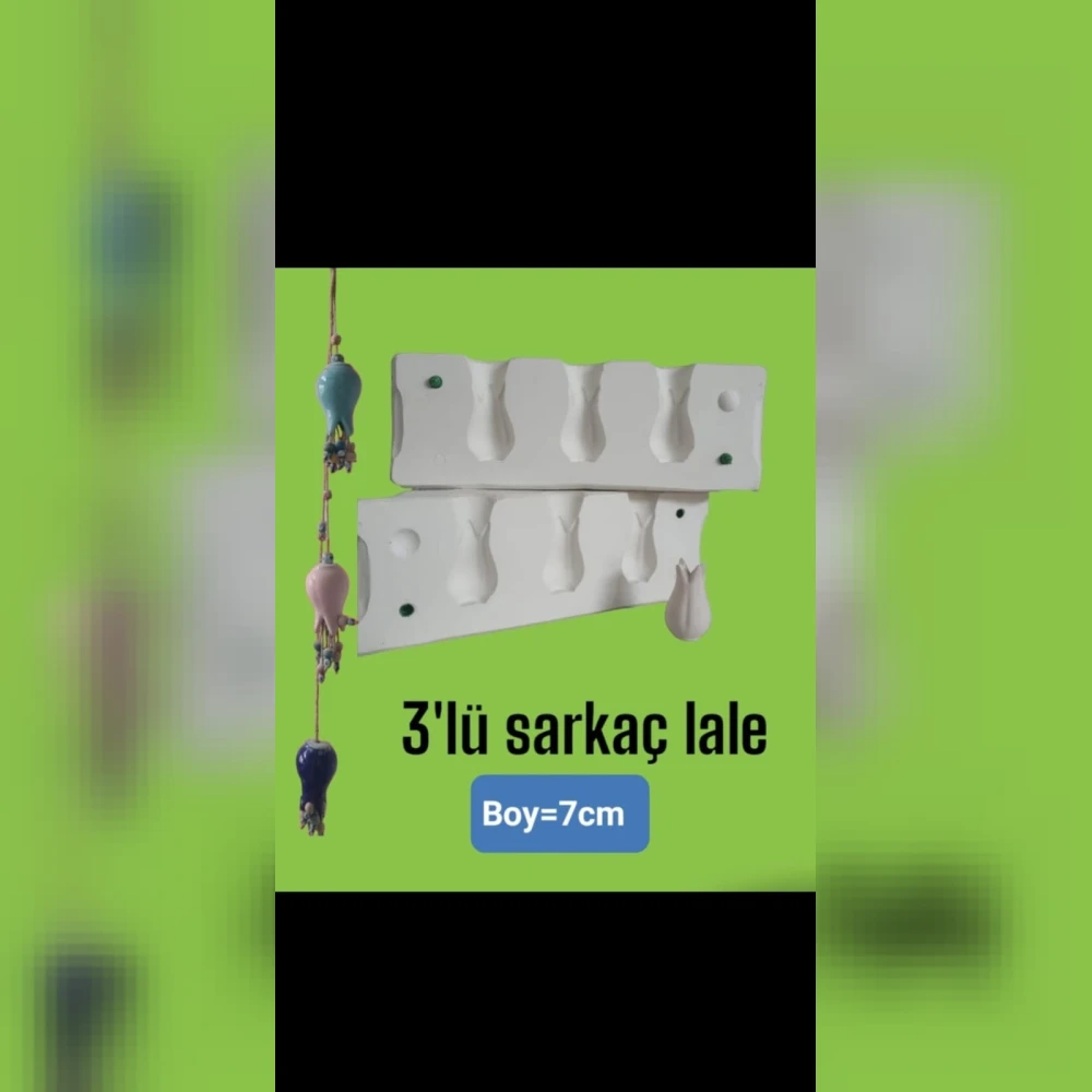 Sarkaç Lale 3'lü Batarya Alçı Kalıbı