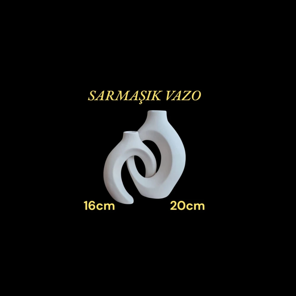 Sarmaşık Vazo 2'li Takım Alçı Kalıbı