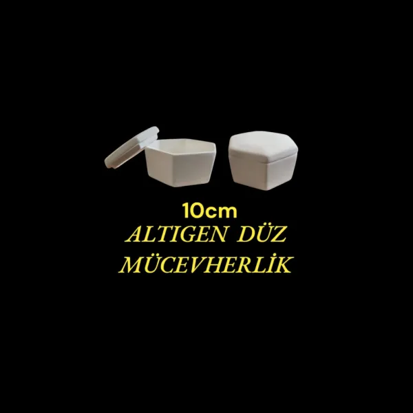 Altıgen Düz Mücevherlik Alçı Kalıbı