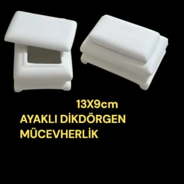 Dikdörtgen Ayaklı Mücevherlik Alçı Kalıbı